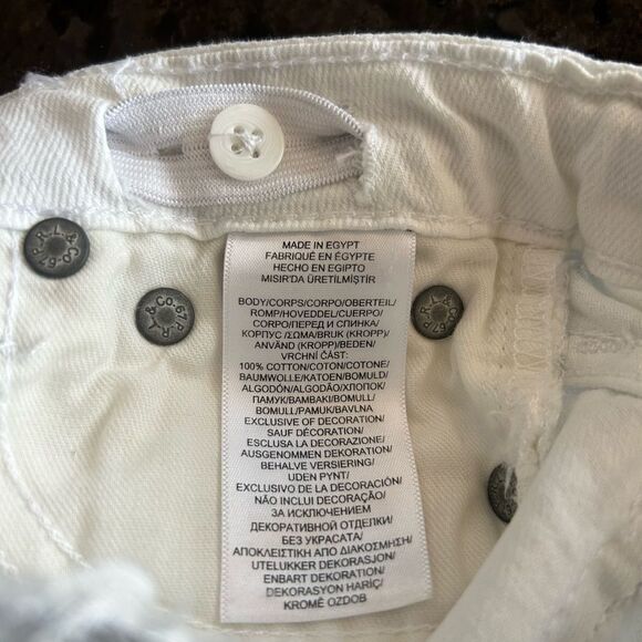 Polo Ralph Lauren WHITE Girl's Denim Cut-Off Shorts - Picture 5 of 7